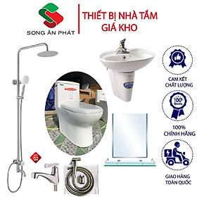 Mua Combo Thiết Bị Vệ Sinh  Combo Thiết Bị Nhà Vệ Sinh 041 – Thiết Bị Nhà Tắm Giá Kho