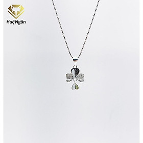 Dây chuyền bạc Ý 925 Huệ Ngân -Cỏ bốn lá may mắn YYDZ133