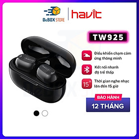Mua Tai Nghe Bluetooth True Wireless HAVIT TW925 Điều Khiển Cảm Ứng Thông Minh Với Micro Kép - Hàng Chính Hãng - TW925