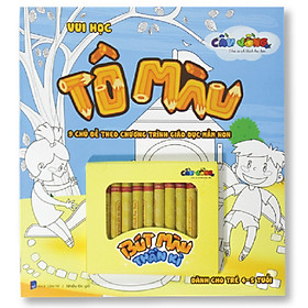 Vui Học Tô Màu - Tặng Kèm Hộp 12 Màu Sáp (9 Chủ Đề)