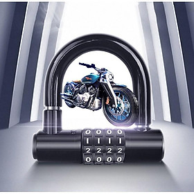 Mua Khóa chữ U MÃ SỐ bảo mật - Khóa số có mật mã hình chữ U lõi đồng cao cấp không cần chìa  bảo mật 4 số an toàn