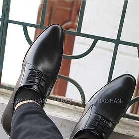 Giày lười nam màu đen kiểu dáng lịch lãm đủ size cho mọi kích thước bàn chân