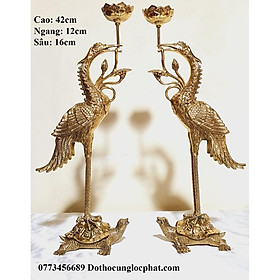Mua Cặp Hạc Để Đèn Bằng Đồng (size lớn)