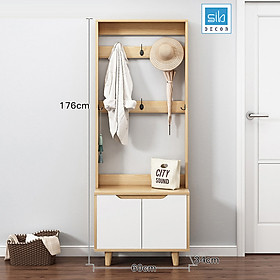 Mua Kệ Gỗ Trang Trí Đa Năng Để Giày Dép  Vật Dụng Trang Trí Kèm Móc Treo Đồ Hiện Đại Thương Hiệu SIB Decor
