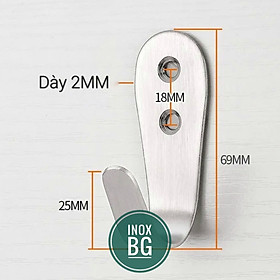 Móc Treo Inox Tròn Nhỡ Bắt tường, Móc Treo Đồ Đa Năng, Tiện Dụng Khắp Mọi Nơi Bạn Muốn, Treo Đồ Dùng Cá Nhân