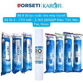 Combo 8 lõi lọc nước Karofi Hàng chính hãng dùng cho máy lọc nước Karofi 8 cấp S-S038