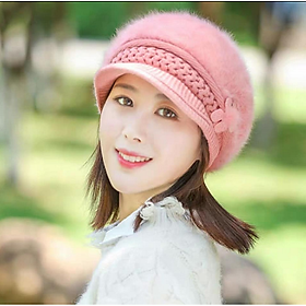 NÓN MŨ LEN BERE LÔNG THỎ WINTER THỜI TRANG HÀN QUỐC DN19111709