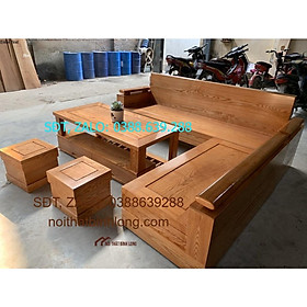 Mua BỘ BÀN GHẾ GỖ SỒI NGA MẶT LIỀN