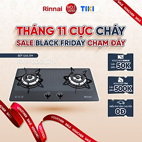 Mua Bếp gas âm Rinnai RVB-2BG(D)N mặt bếp kính và kiềng bếp men - Hàng chính hãng.