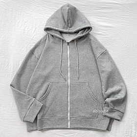 Áo Khoác Nỉ Trơn HOODIE ZIP Unisex Nam Nữ (Ảnh Thật/Có Sẵn) ZoZo_Unisex