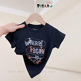 Áo trẻ em PisaroKids, áo thun ngắn tay cho bé 100% cotton cao cấp co dãn thấm hút mồ hôi