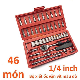 Mua Bộ khẩu tuýp đa năng 46 món chuyên dụng để sửa chữa xe đạp  xe máy  vặn mở bulong  ốc vít với các đầu thay khác nhau  dễ dàng thay đổi đầu vặn phù hợp với công việc
