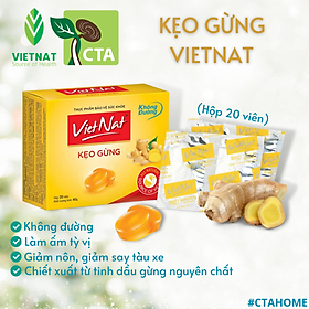 VIÊN NGẬM GỪNG KHÔNG ĐƯỜNG VIETNAT HỔ TRỢ GIẢM HO - Hộp/20 Viên