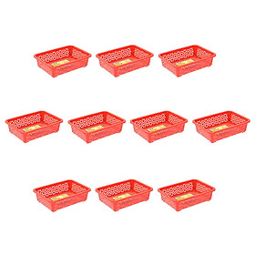 Combo 10 rổ bông nhựa duy tân 20 cm -> 30 cm – màu ngẫu nhiên