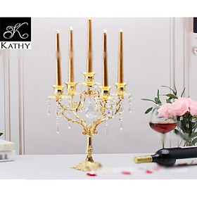 Mua CANDLE Giá nến vàng 5 ô cao cấp 6169G