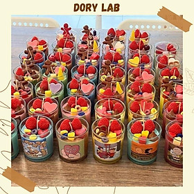 Nến Thơm Handmade Ly Tròn Full Topping Cute - Dory Lab