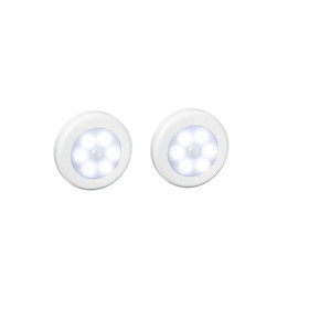 Mua Bộ 2 đèn 6 led ánh sáng vàng và trắng cảm ứng chuyển động hồng ngoại ( có pin đi kèm )