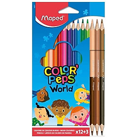 Chì Màu Maped Color Peps 12 Màu + 3 Duo 832071