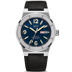 Đồng hồ nam chính hãng I&W Canrival 589G-D3 Kính sapphire,Chống nước 50m,Bh 24 tháng,Máy cơ (Automatic),mặt tròn dây da đen