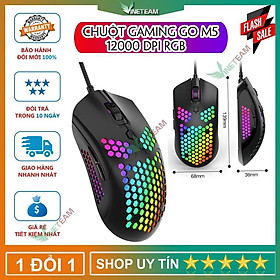 Mua Chuột Quang Chơi Game Có Dây Zoya M5 12000 Dpi có thể điều chỉnh - Thiết kế độc lạ - Led Rgb đổi màu cực chất -dc4064