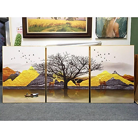 - TRANH CANVAS CÓ KHUNG VIỀN MỎNG  tặng kèm Đinh 4 chân treo tranh