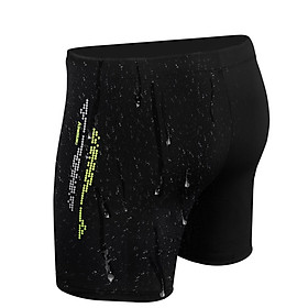 Kawasaki KAWASAKI swim trunks fashion stretch comfortable boxer swimwear quick-drying non-body men's swimming trunks anti-chlorine SW-U1007 fashion black M