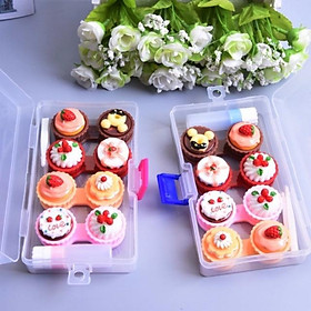 Khay 4 bộ kính áp tròng bánh kem