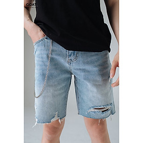 Quần Short Jeans Wash Rách Thời Trang Nam GOAT MENSWEAR