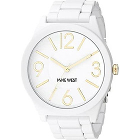 Nine West Women's NW/1678WTWT Matte White Rubberized Bracelet Watch