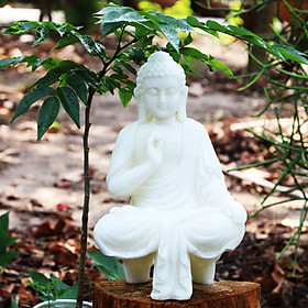 Tượng Phật trắng size to trang trí hồ ngoài trời - terrarium - thủy sinh