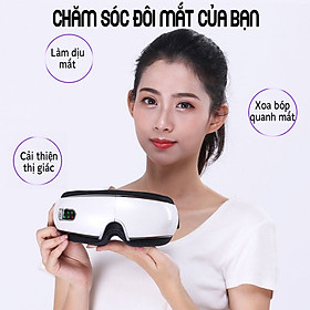 3 Tính Năng Nhiệt – Rung – Khí Nén, Massage Vùng Thái Dương, Giảm Nhức Mỏi, Thâm Mắt