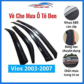 Vè mưa Vios 2003-2004-2005-2006-2007 vè đen che mưa bảo vệ trang trí xe