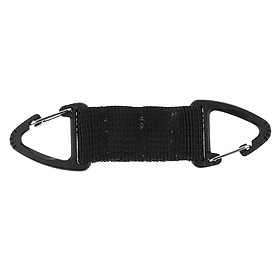 Outdoor Hiking High Strength Nylon Webbing Double Ended Triangular Carabiner Clip Spring Snap Hook