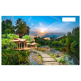 Tranh dán tường 3d phong cảnh Sơn Thuỷ Hữu Tình-decal dán tường-Huyền Chi-Đặt theo kích thước yêu cầu