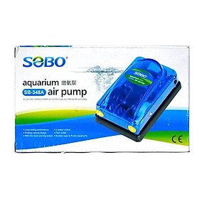 Máy sủi oxy mini 1 vòi SOBO SB-248A , 2 vòi SB-348A, êm ái và bền bỉ, kèm dây và vòi sủi