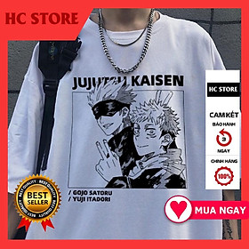 Áo Thun Tay Ngắn Unisex In Hình Jujutsu Kaisen Satoru anime manga mẫu HOT giá siêu rẻ