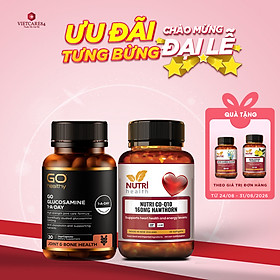 Bộ Sản Phẩm Bổ Tim, Bổ Xương Khớp New Zealand: Bổ Tim Nutri Co Q10 160g Hawthorn -30 Viên; Go Glucosamine 1-A-Day 1500mg
