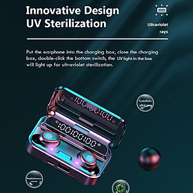 F9-3 True Wireless Earbuds BT 5.1 Headphones TWS Stereo Earphones with Touch Control 1200mAh Power Bank Case LED Digital