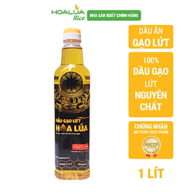 Dầu Gạo Lứt Hoa Lúa chai 1 lít - Tốt cho sức khoẻ tim mạch