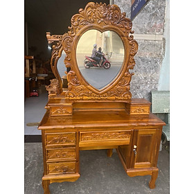 Mua Bàn trang điểm mẫu trái tim gỗ Tràm bông vàng Ngang 1m1 (FREESHIP 60 KM )