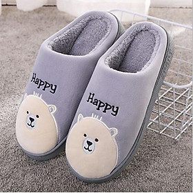 Dép bông đi trong nhà nam - nữ hình gấu ngộ nghĩnh DLNU-09