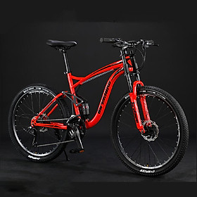 27 tốc độ xe đạp leo núi xe đạp tuyết 24/26 inch xe đạp đạp xe đạp xe đạp bằng nhôm xe đạp tuyết cho người lớn xe đạp Color: spokes green Size: 24inch  Number of speeds: 27