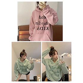 Áo Hoodie Nỉ In Chữ FRIEND SHIP Dáng Rộng Mũ Trùm 2 Màu Siêu XINH