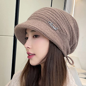 Mũ Nón len nữ nam beret lưỡi trai 2 lớp dệp kim thời trang Hàn Quốc DN19122503