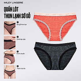 Bộ 2 Quần Lót Thun lạnh Sớ Lụa Miley Lingerie FWS_00 - MÀU ĐEN + CAM