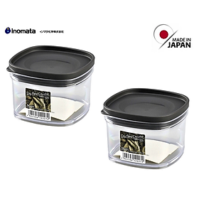 Combo 02 Hộp nhựa chứa đựng, bảo quản thực phẩm khô cao cấp Inomata Canister - Made in Japan