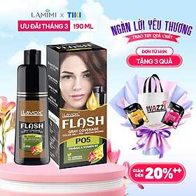 Gel Gội Phủ Bạc Vitamin B5 Flash 200ml (P05 - NÂU MOCHA)