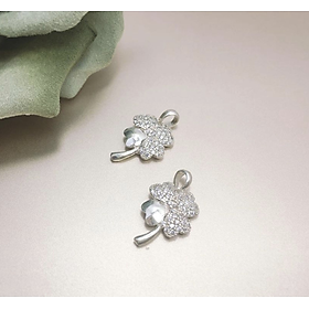 Set 02 mặt dây chuyền bạc 92.5 Cỏ may mắn