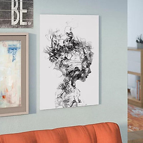 Mua SIÊU ĐẸP Tranh treo tường trang trí nội thất họa tiết cô gái màu đen trắng đẹp mắt Tại Nghệ Thuật Việt Siêu rẻ