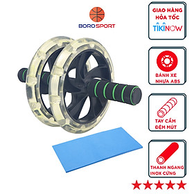 Con Lăn Tập Bụng Roller Wheel RLW - Kèm Thảm Lót